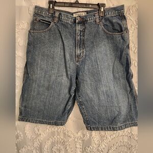 VTG PACO Baggy Blue Carpenter Distressed Men’s Jean Shorts Y2K Skate 38x13